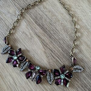 Chloe + Isabel Gold and Purple Statement Necklace